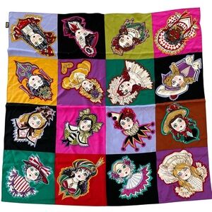 Bob Mackie Wearable Art 80’s silk scarf